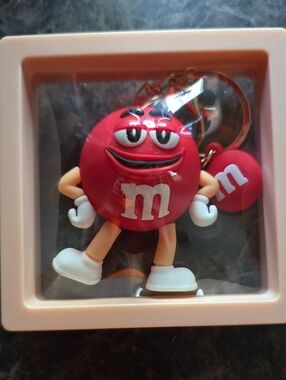 M&M'S Red Character Keychain Figure with Red Mini M Charm